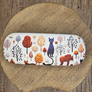 Kitty Cat Sunglasses Case Glasses Case Hard Shell Fall Trees Sunglasses Holder